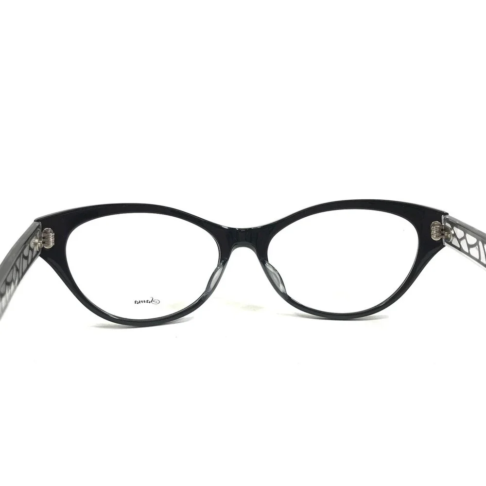 Sama Eyeglasses Frames JOSETTE ONYX Black Clear Gray Cat Eye Full Rim 53-18-135